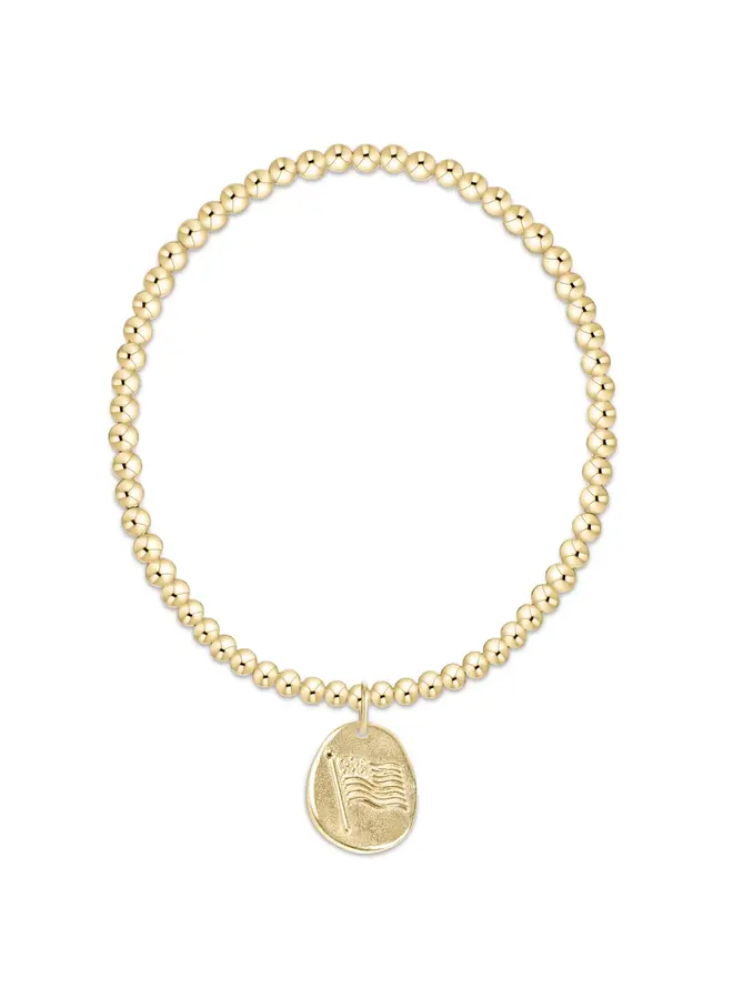Classic Gold 3mm Bracelet - Inspire America Gold Disc