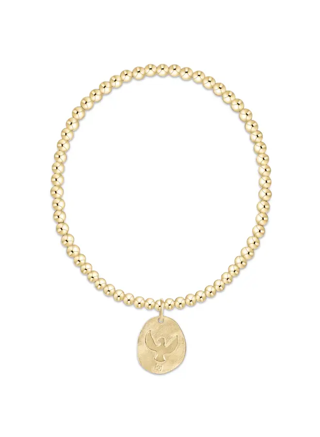 Classic Gold 3mm Bracelet - Inspire America Gold Disc
