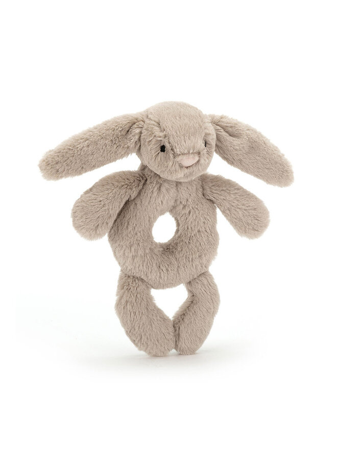 Bashful Beige Bunny Ring Rattle