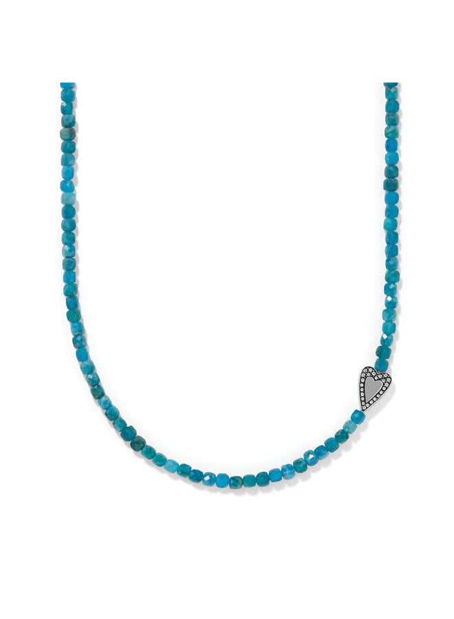 Love Message Be Bold Teal Necklace