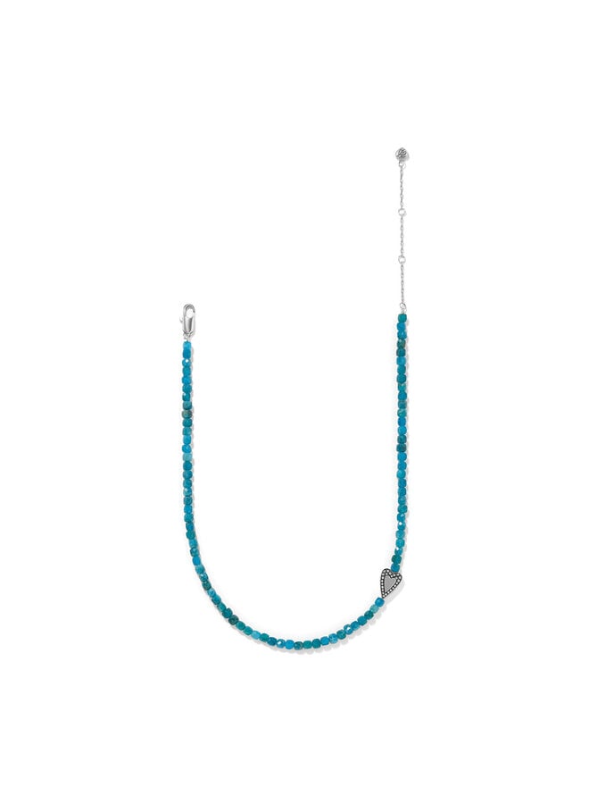 Love Message Be Bold Teal Necklace