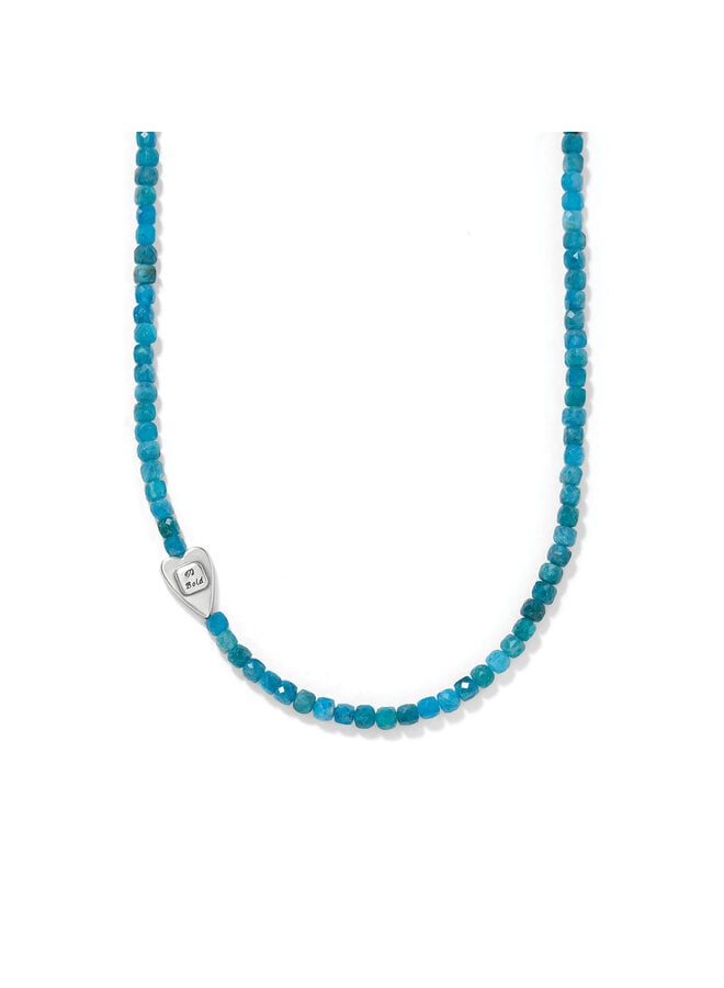 Love Message Be Bold Teal Necklace