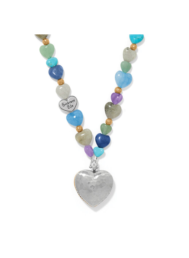 One Heart Multi Heart Bead Necklace