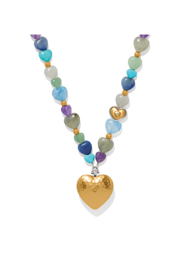 One Heart Multi Heart Bead Necklace
