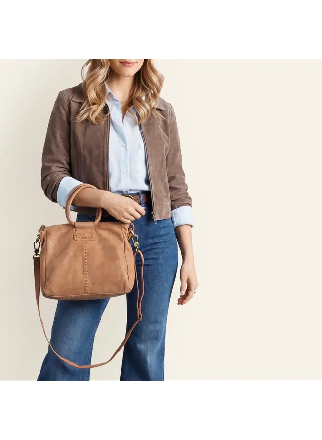 Sheila Medium Satchel Whiskey