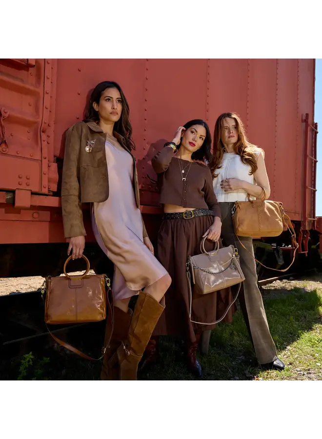 Sheila Medium Satchel Whiskey
