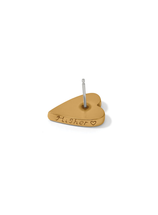 Love Messages Higher Love Heart Post Earrings