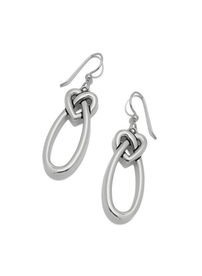 Interlok Linked Hearts French Wire Earrings