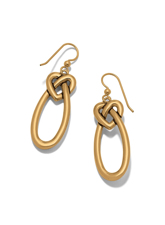 Interlok Linked Hearts French Wire Earrings