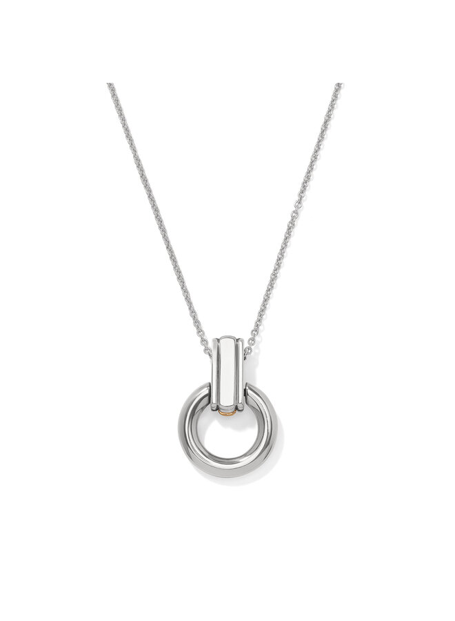 Mosaic Two Tone Link Ring Necklace