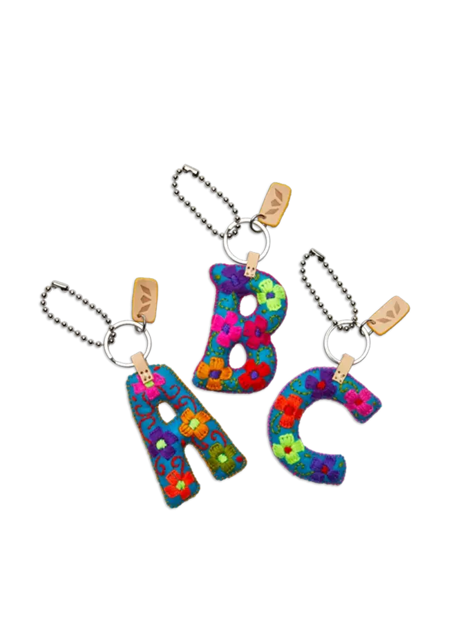 Felt Alphabet Charm Turquoise