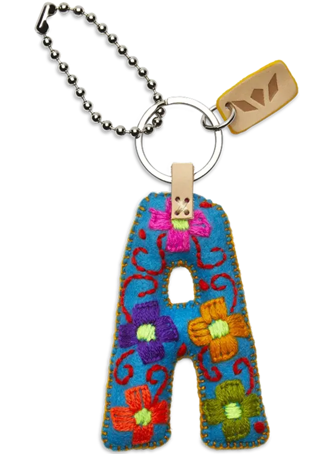 Felt Alphabet Charm Turquoise