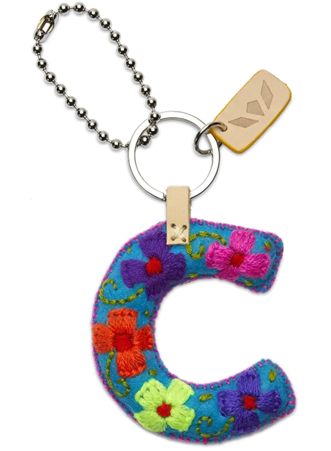 Felt Alphabet Charm Turquoise
