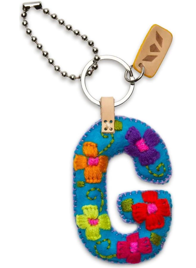 Felt Alphabet Charm Turquoise