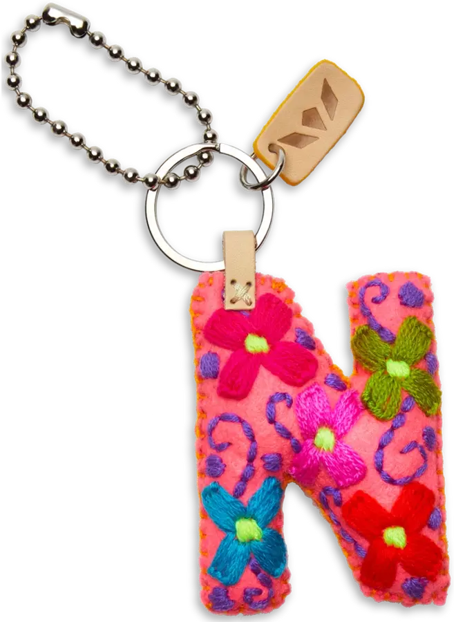 Felt Alphabet Charm Pink
