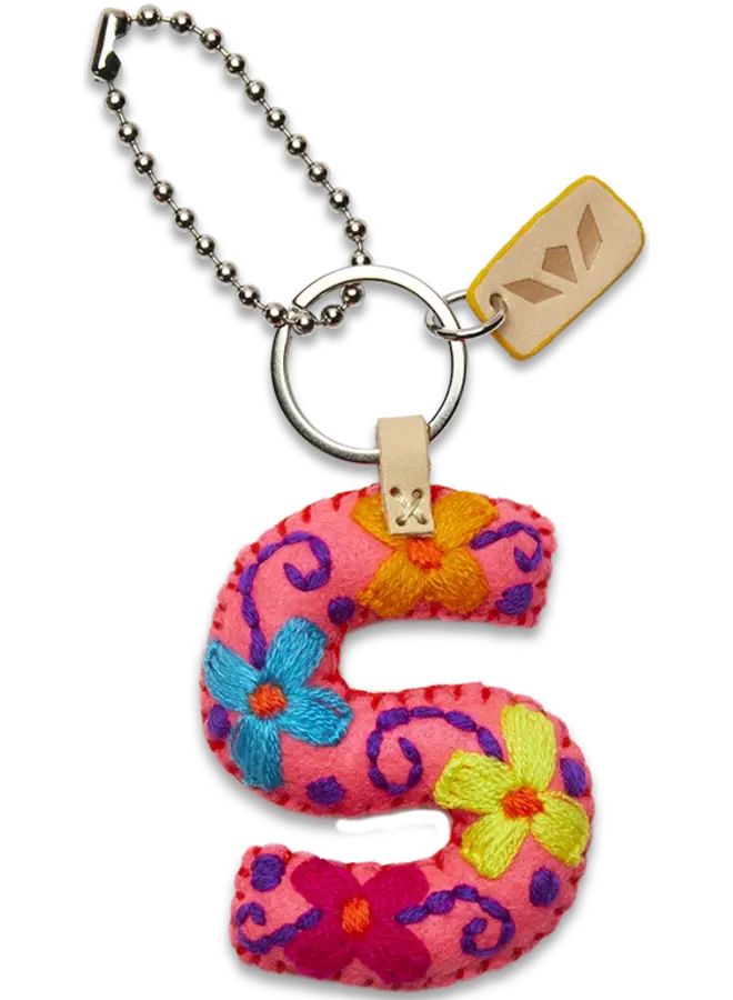 Felt Alphabet Charm Pink