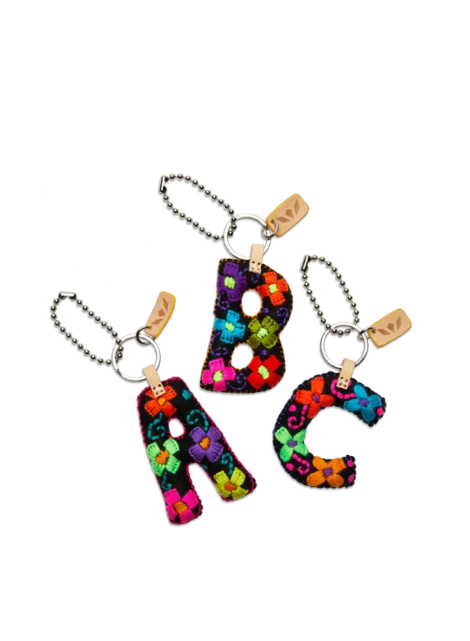 Felt Alphabet Charm Black