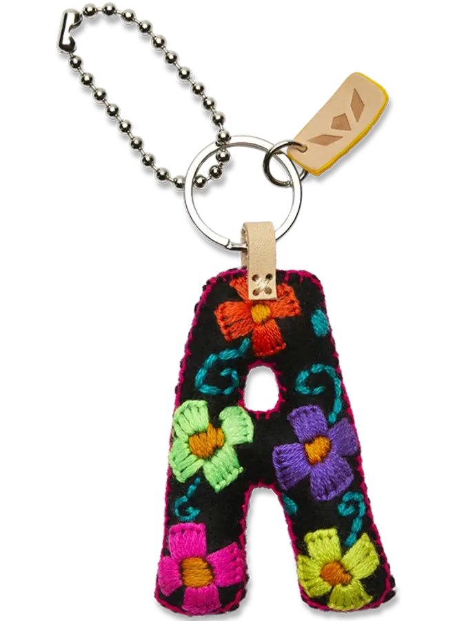 Felt Alphabet Charm Black