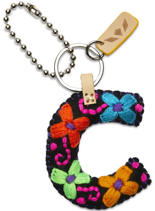 Felt Alphabet Charm Black