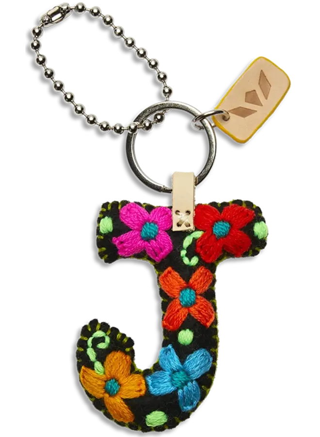 Felt Alphabet Charm Black