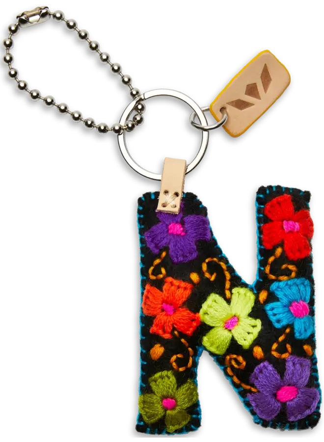 Felt Alphabet Charm Black