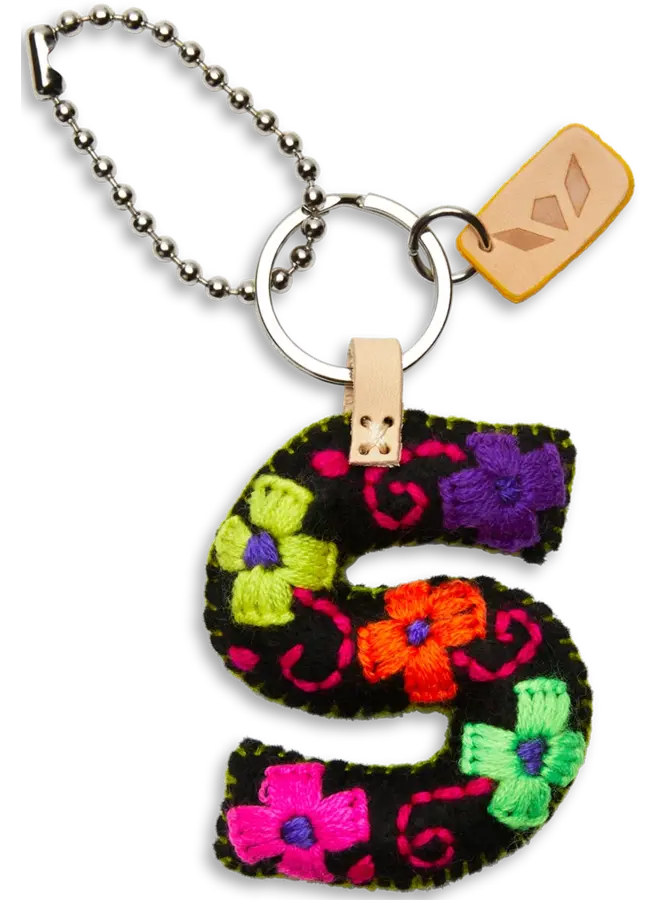 Felt Alphabet Charm Black