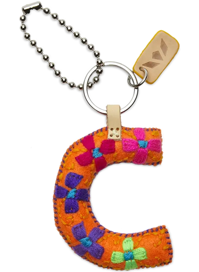 Felt Alphabet Charm Orange