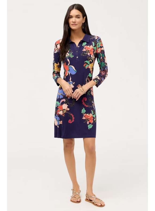 The Janie Favorite Polo Tunic Dress Vista Pacifico Navy