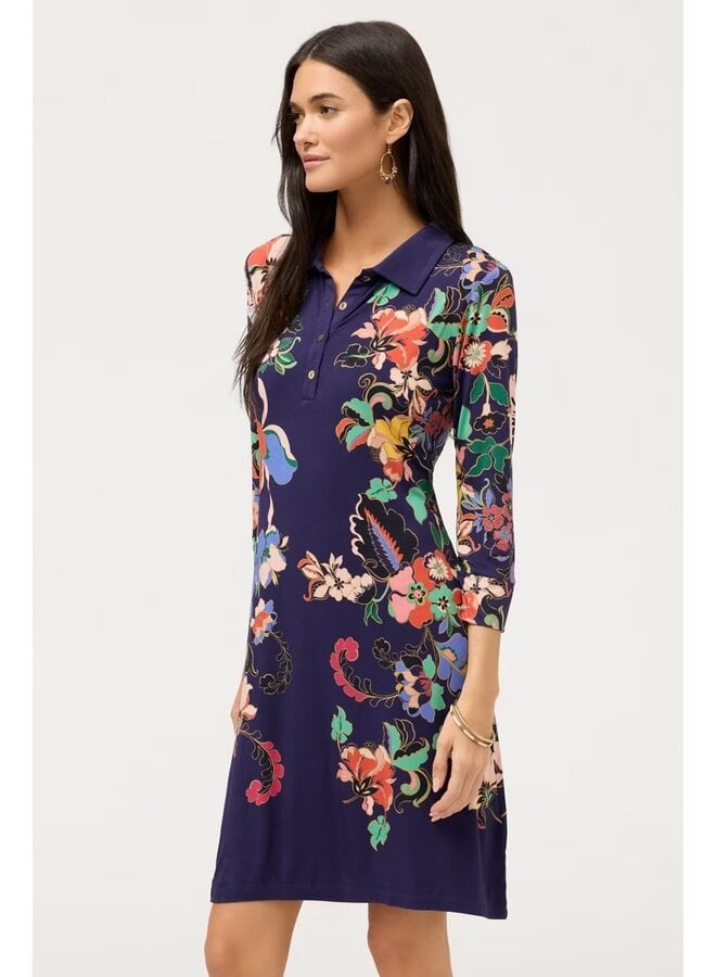 The Janie Favorite Polo Tunic Dress Vista Pacifico Navy