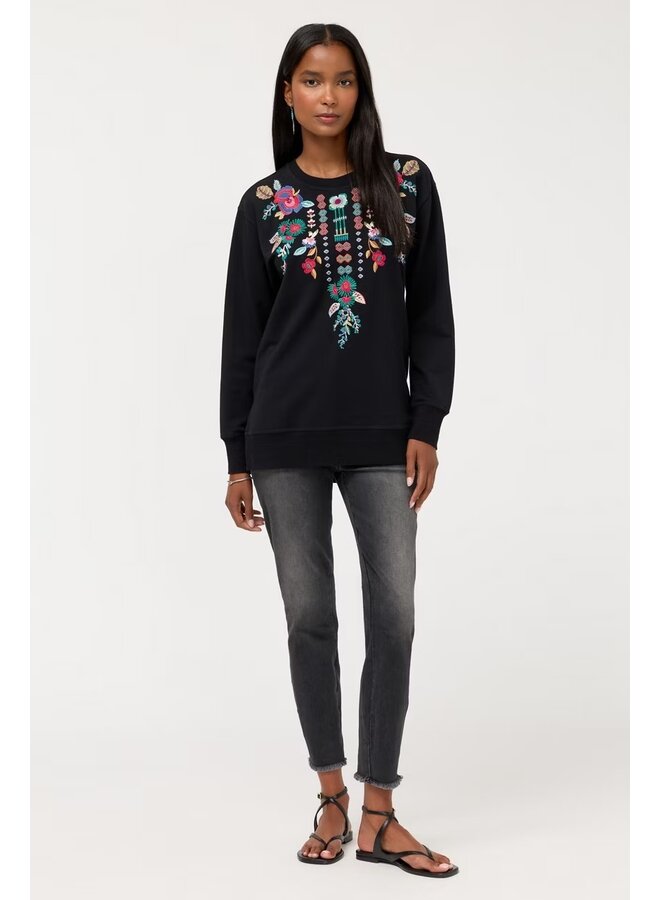 High Low Crew Neck Sweatshirt Isolei Black