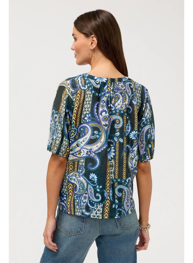Margot Short Sleeve Blouse Montecito