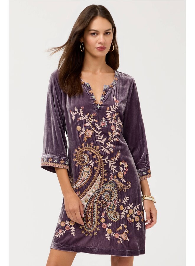 Velvet Swing Dress Lyora Dusty Purple