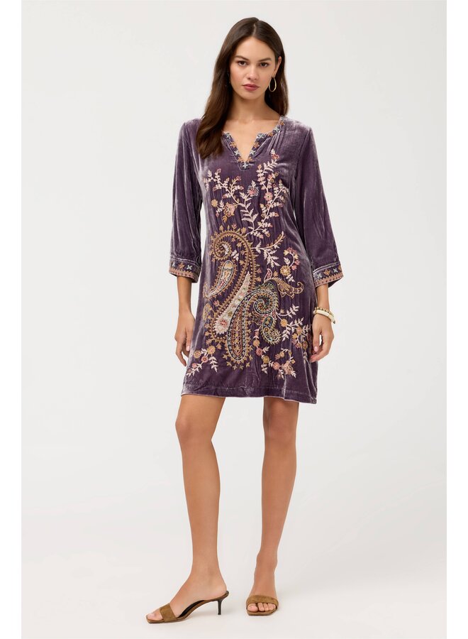 Velvet Swing Dress Lyora Dusty Purple