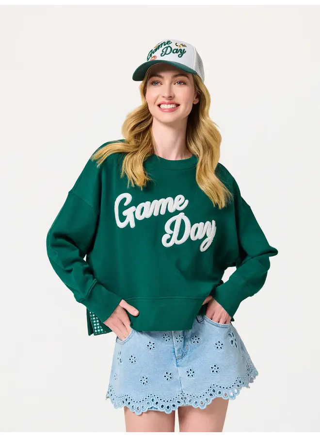 Game Day Relaxed Sweatshirt Green