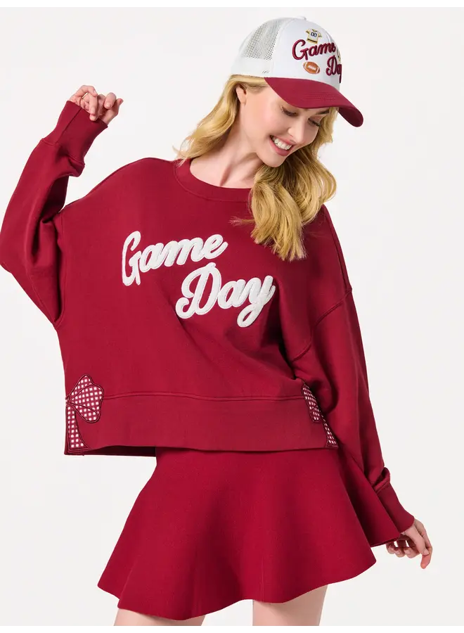 Game Day Relaxed Sweatshirt Maroon