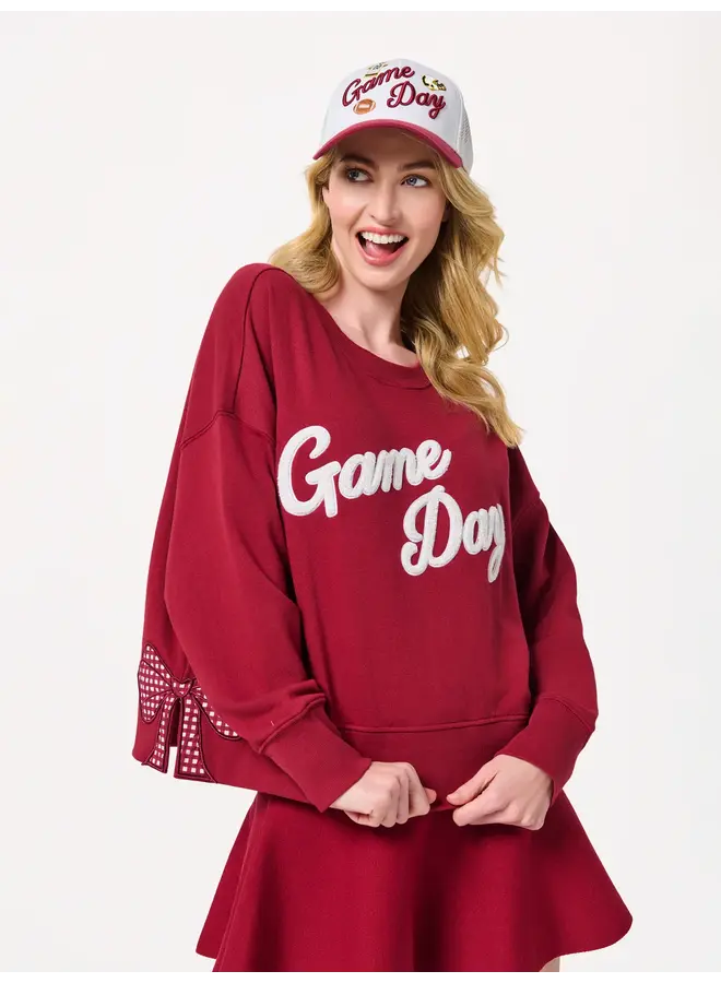 Game Day Relaxed Sweatshirt Maroon