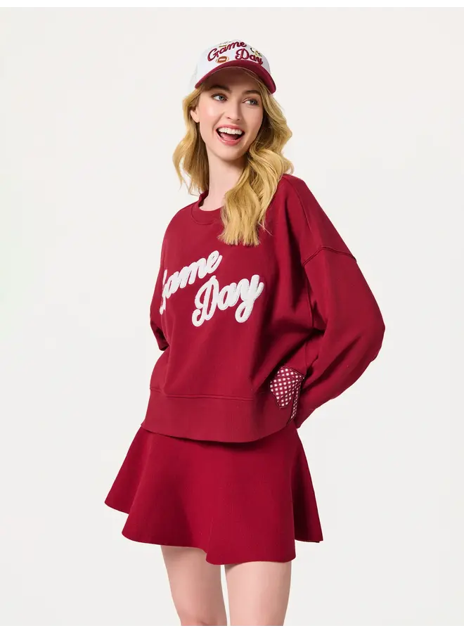 Game Day Relaxed Sweatshirt Maroon