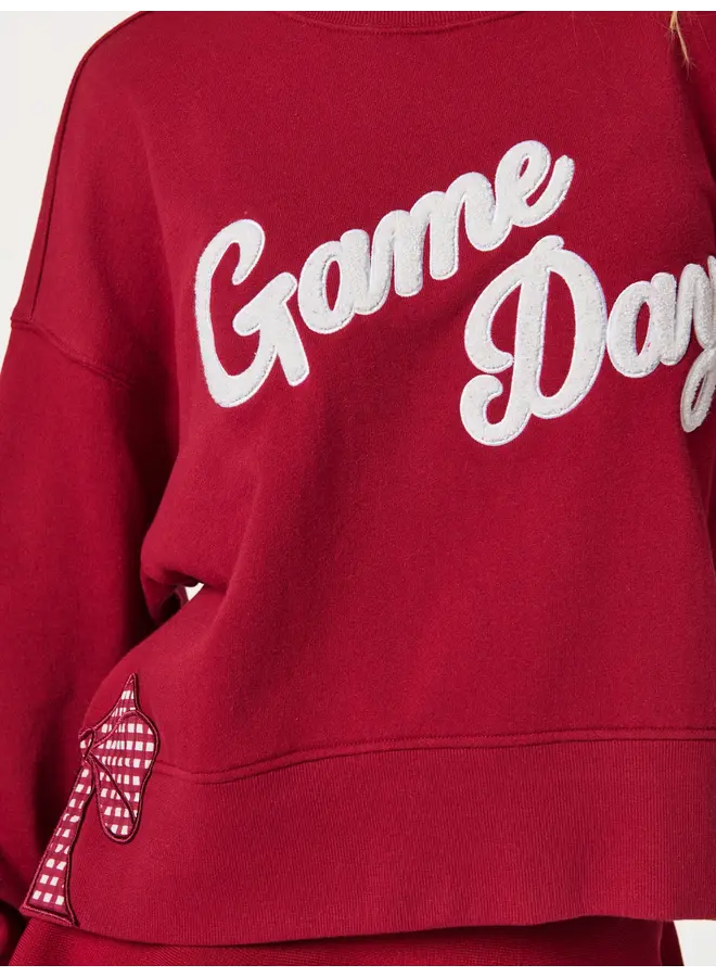 Game Day Relaxed Sweatshirt Maroon