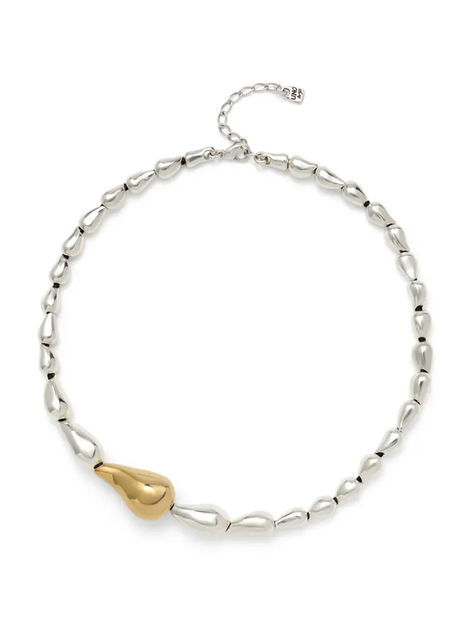Medelux Necklace w/ Linked Drops Mixed Metal
