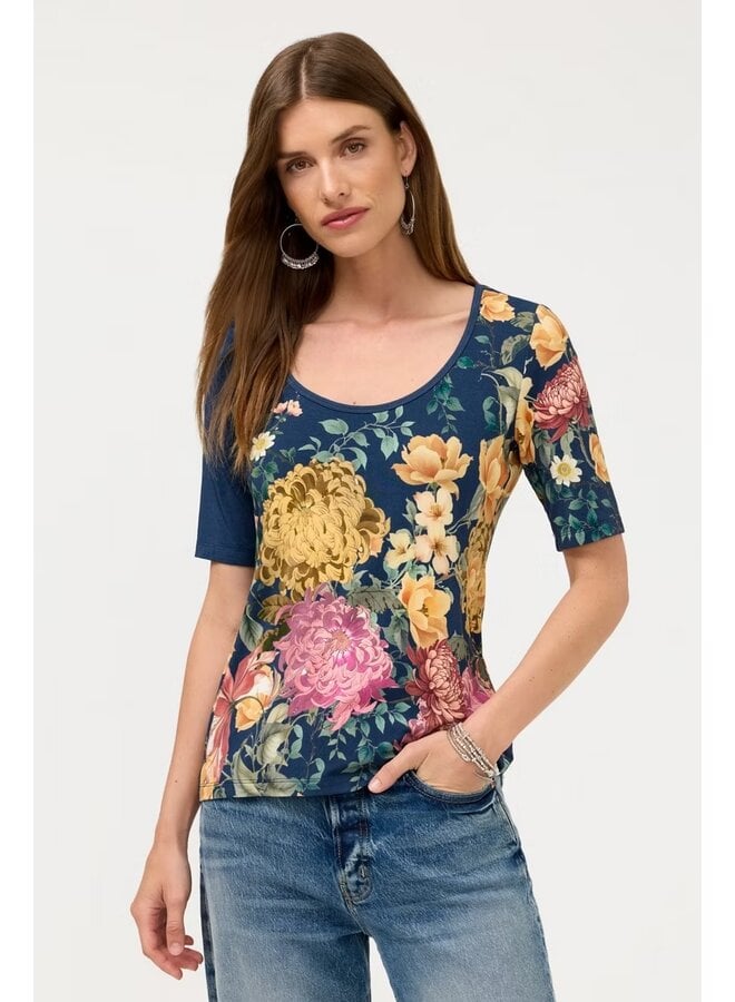 Janie Favorite Scoop Neck Fitted Tee Ballardi