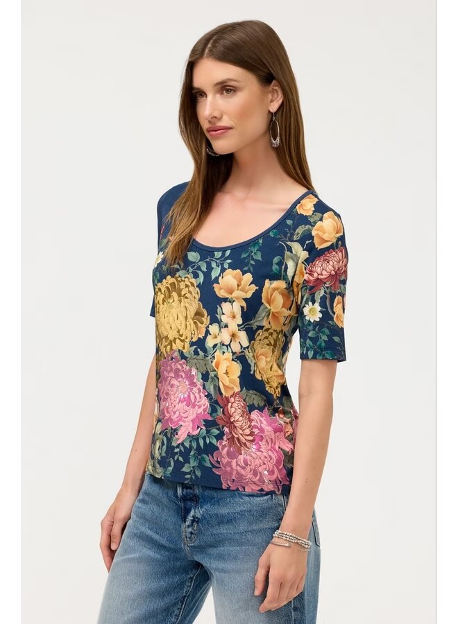 Janie Favorite Scoop Neck Fitted Tee Ballardi