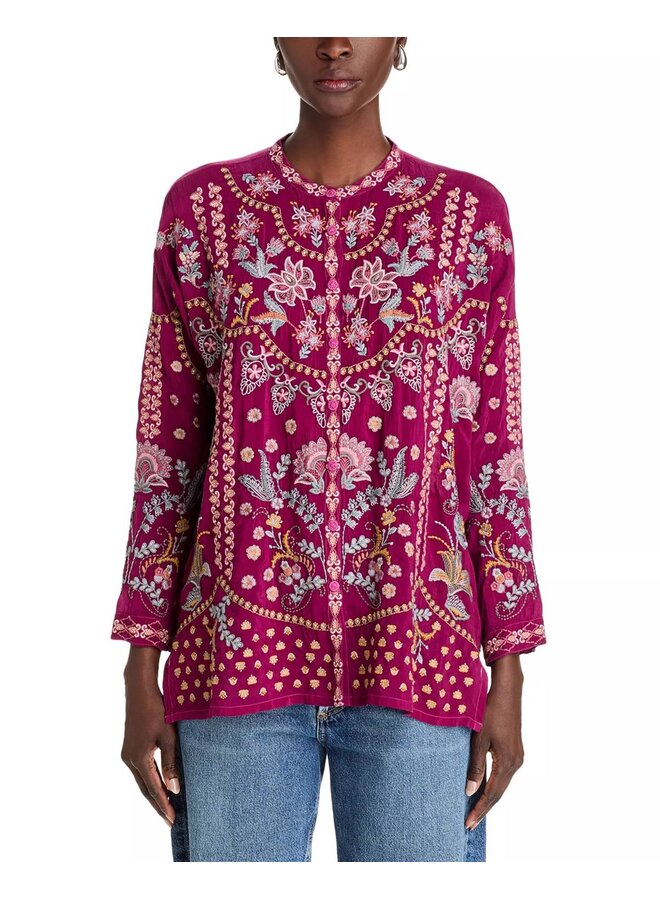 Slim Audrey Tunic Emmea Rose Wine