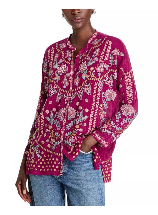Slim Audrey Tunic Emmea Rose Wine