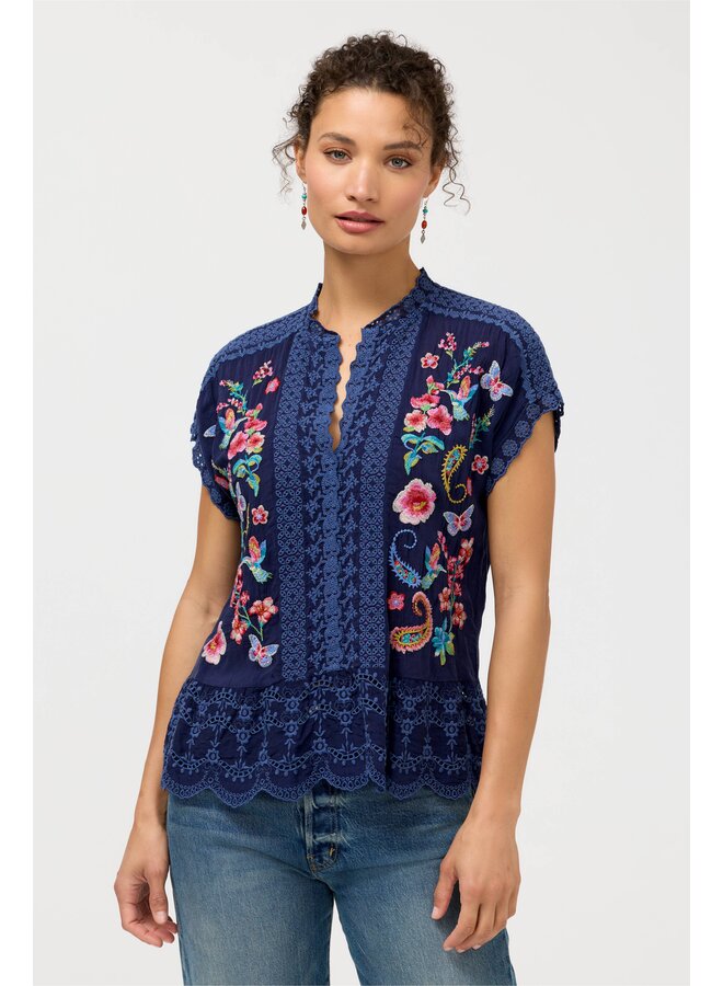 Astrud Blouse Romana Blue Night