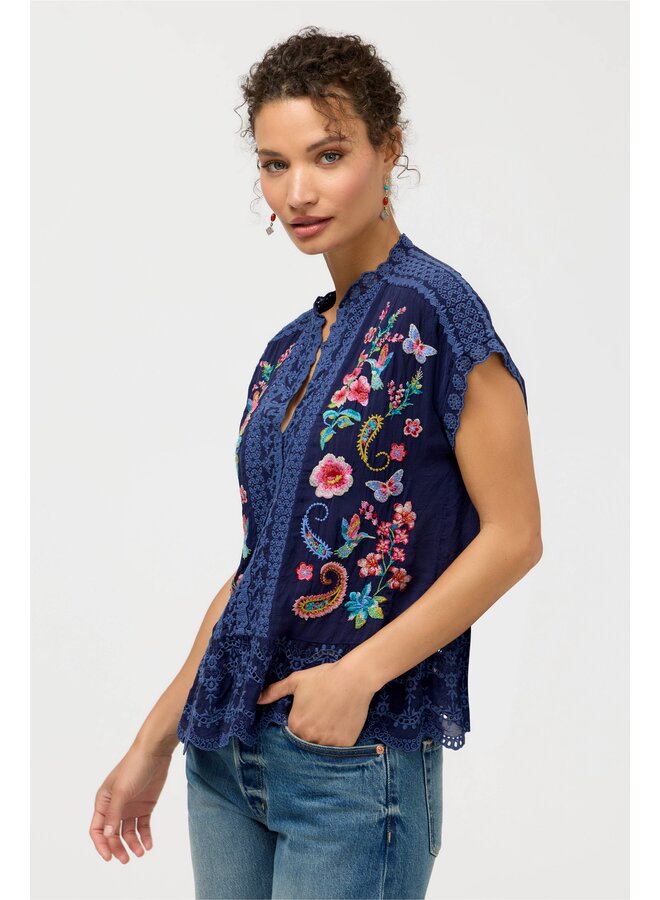 Astrud Blouse Romana Blue Night