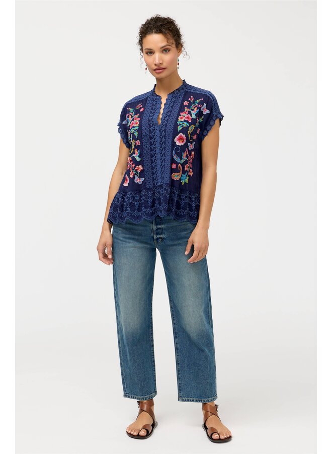 Astrud Blouse Romana Blue Night