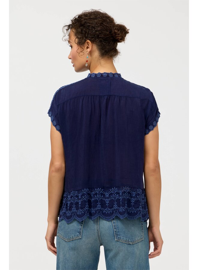 Astrud Blouse Romana Blue Night