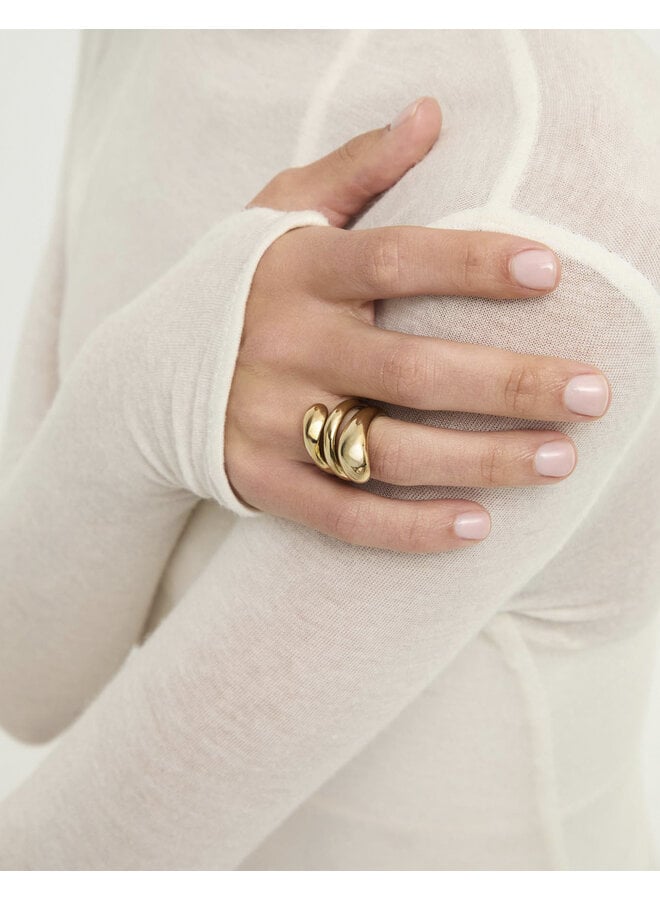 Axis Spiral Ring Gold