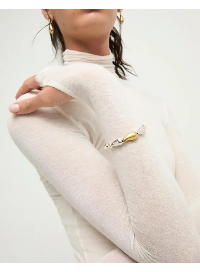Medelux Bracelet w/ Linked Drops Mixed Metal