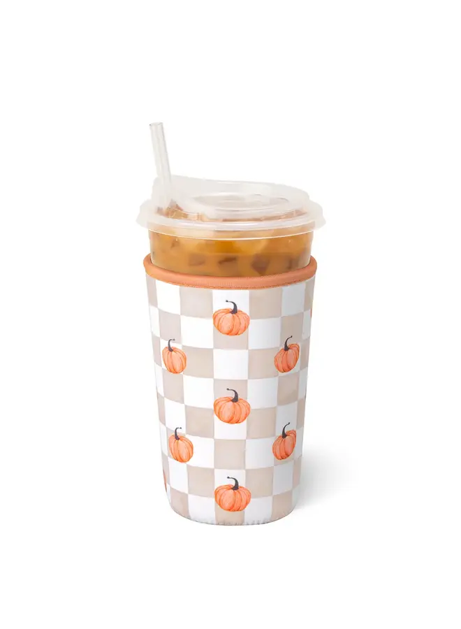 Iced Cup Coolie Pumpkin Check